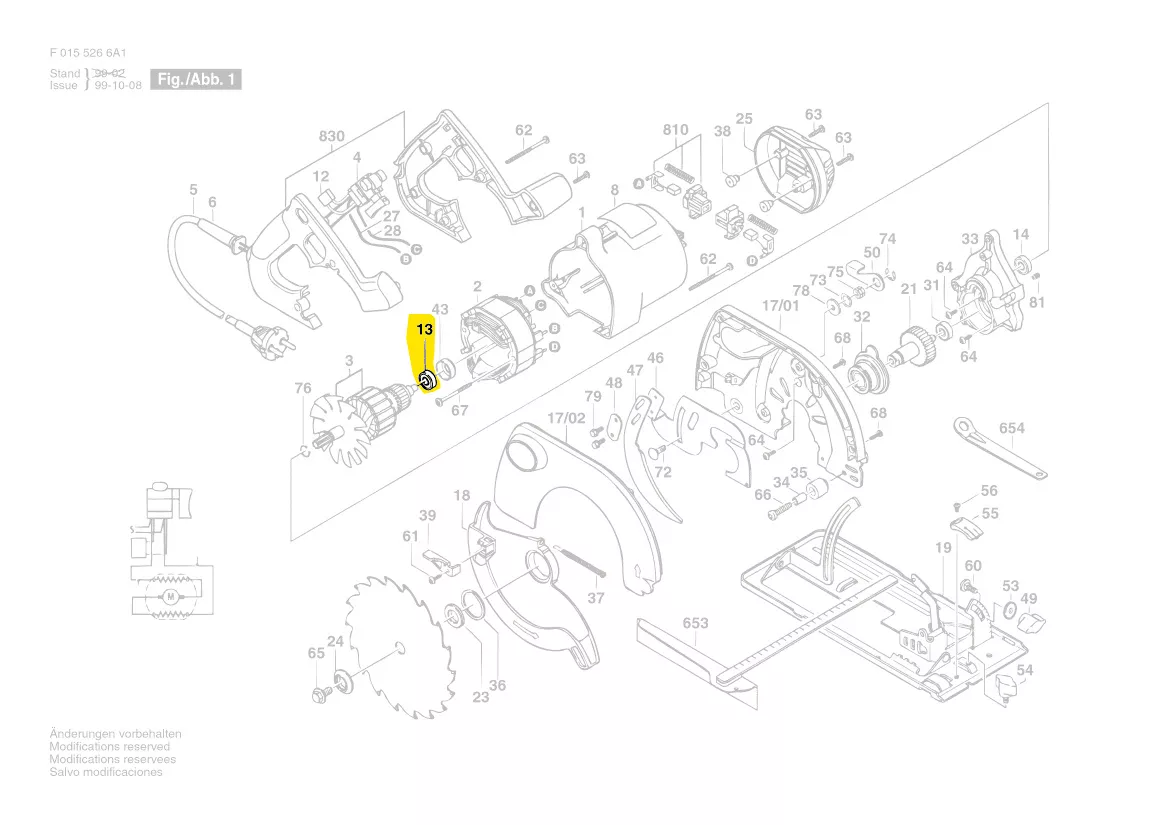 Roulement à billes réf. 1 619 P01 511